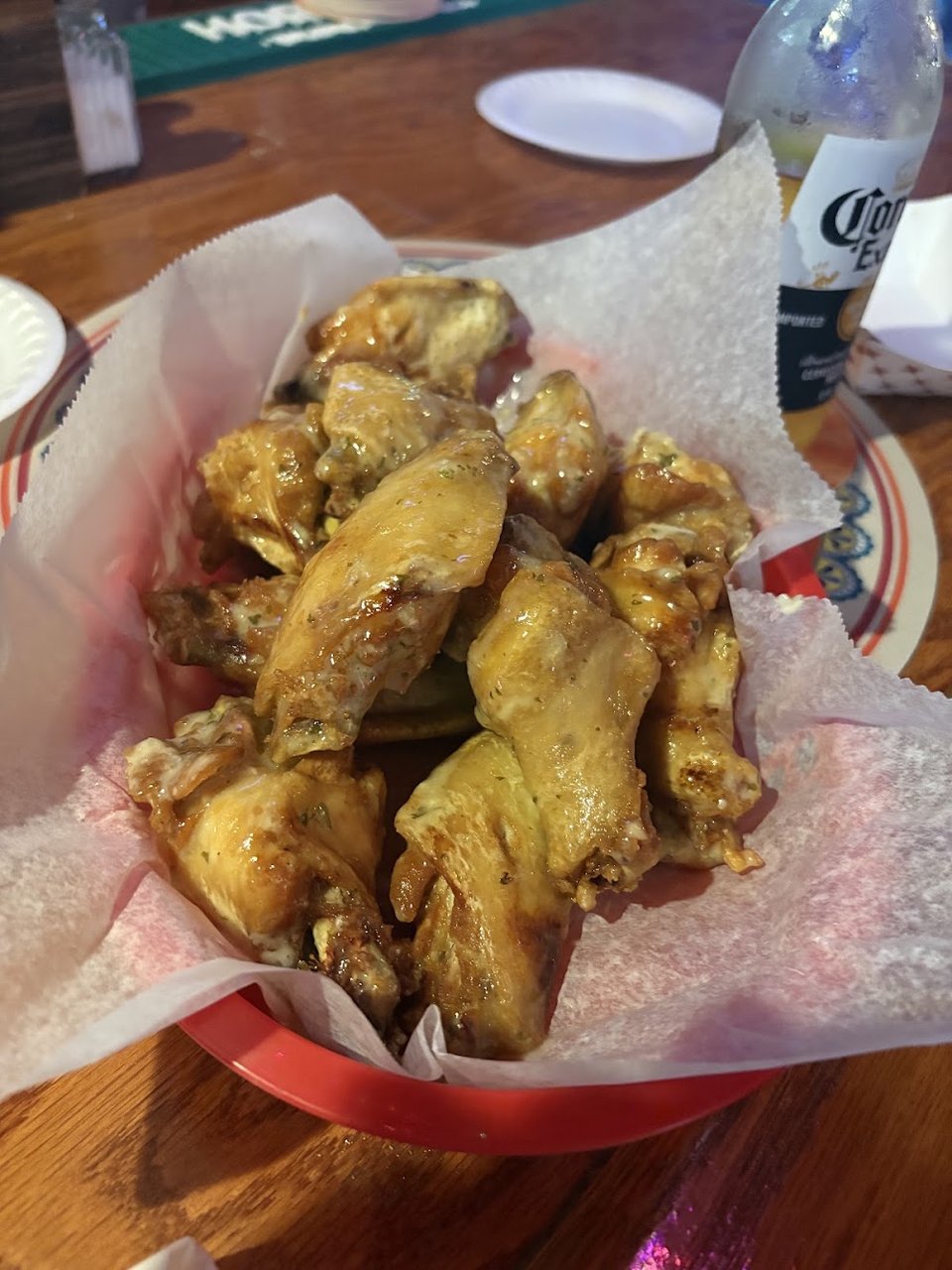 Roasted Chicken Wings and Beer